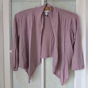Dynamite Mauve Drape Open Cardigan Size M